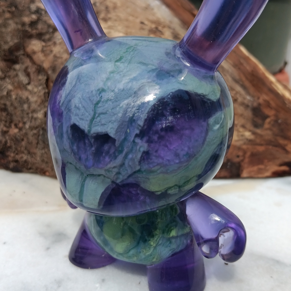 Kidrobot Scott Wilkowski Infected 5" Dunny - Lavender Blue/Green 5-Inch 2016
